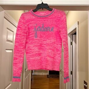 GUC Lilly Pulitzer Rollins Sweater in Pink Grenadine Jadore Intarsia Size XS
